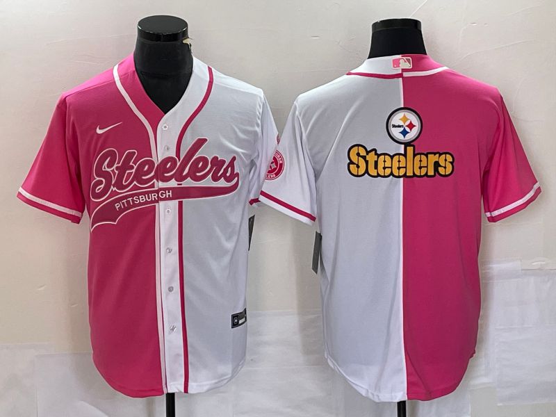 Men Pittsburgh Steelers Blank Pink white Co Branding Nike Game NFL Jersey style 2->dallas cowboys->NFL Jersey
